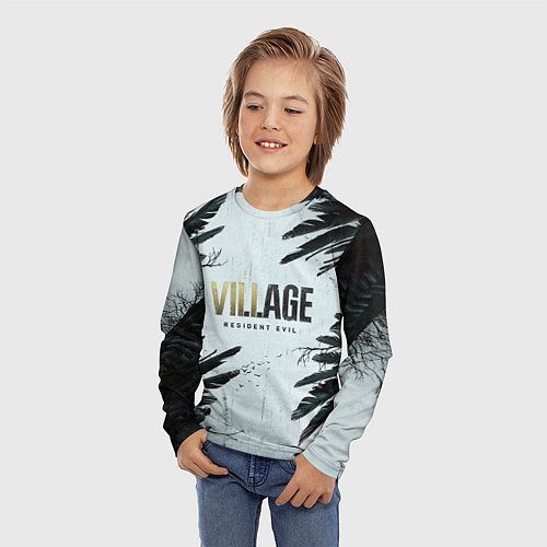 Детский лонгслив Resident Evil Village Crow / 3D-принт – фото 3