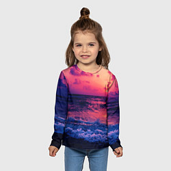 Лонгслив детский Закат на берегу, цвет: 3D-принт — фото 2