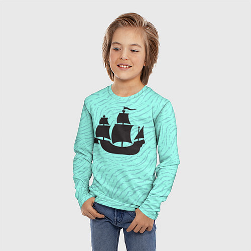 Детский лонгслив Корабль / 3D-принт – фото 3