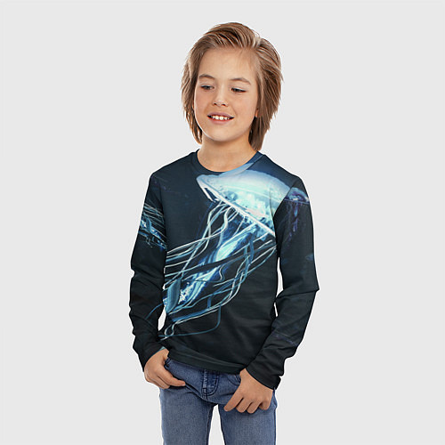 Детский лонгслив Рисунок медуза / 3D-принт – фото 3
