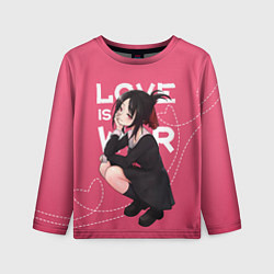 Детский лонгслив Love is war