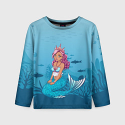 Лонгслив детский Mermaid Русалка Русалочка, цвет: 3D-принт