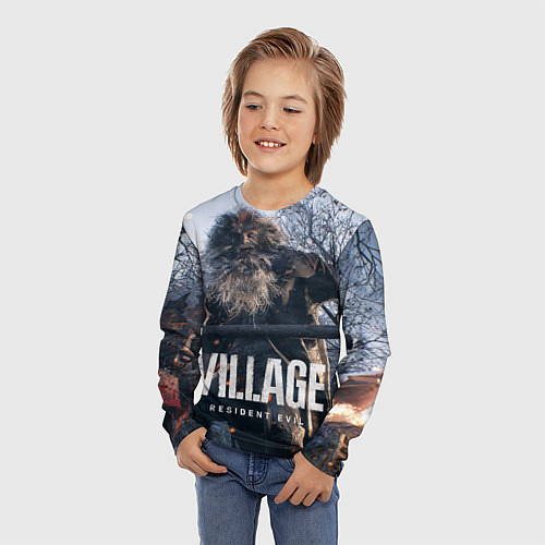 Детский лонгслив RESIDENT EVIL VILLAGE / 3D-принт – фото 3