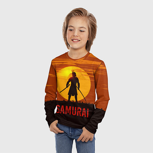 Детский лонгслив САМУРАЙ / 3D-принт – фото 3