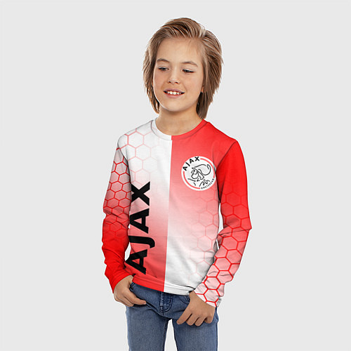 Детский лонгслив FC AJAX AMSTERDAM ФК АЯКС / 3D-принт – фото 3