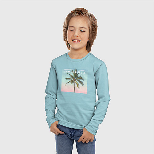 Детский лонгслив Летние ощущения / 3D-принт – фото 3