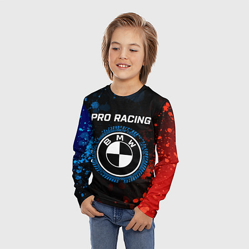 Детский лонгслив БМВ - Racing / 3D-принт – фото 3
