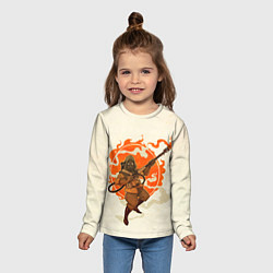 Лонгслив детский Pyro style, цвет: 3D-принт — фото 2