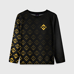 Лонгслив детский BINANCE БИНАНС ПАТТЕРН, цвет: 3D-принт