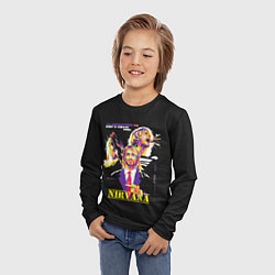Лонгслив детский Kurt Cobain, цвет: 3D-принт — фото 2