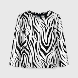 Лонгслив детский Черно-белая зебра, цвет: 3D-принт