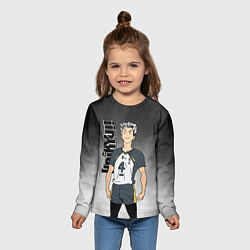 Лонгслив детский Котаро Бокуто Bokuto Kotaro, цвет: 3D-принт — фото 2