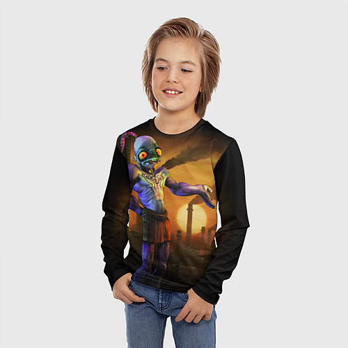 Детский лонгслив Oddworld / 3D-принт – фото 3