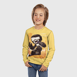 Лонгслив детский Танкист Tankman, цвет: 3D-принт — фото 2
