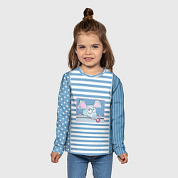 Лонгслив детский Веселая Мышь, цвет: 3D-принт — фото 2