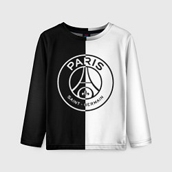 Лонгслив детский ФК ПСЖ PSG BLACK & WHITE, цвет: 3D-принт