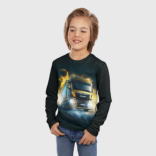 Детский лонгслив Man Leon / 3D-принт – фото 3