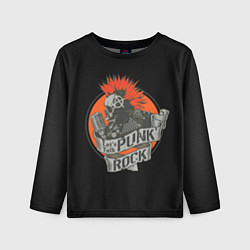 Лонгслив детский Punk Rock, цвет: 3D-принт
