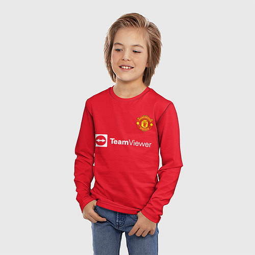 Детский лонгслив Роналду Манчестер Юнайтед / 3D-принт – фото 3