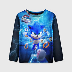 Лонгслив детский SONIC СИНИЙ ЁЖ Z, цвет: 3D-принт