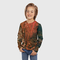 Лонгслив детский Вулкан, цвет: 3D-принт — фото 2