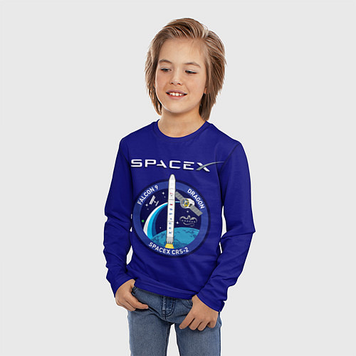 Детский лонгслив Space X / 3D-принт – фото 3