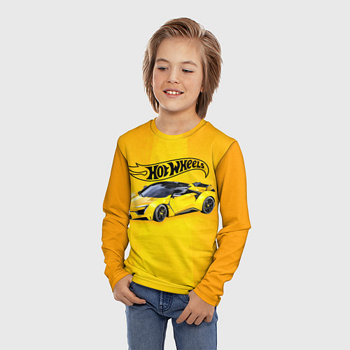 Детский лонгслив Hot Wheels Хот Вилс / 3D-принт – фото 3