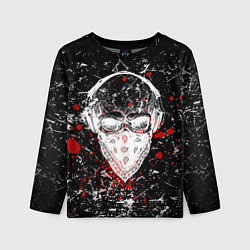 Детский лонгслив Череп хипстер
