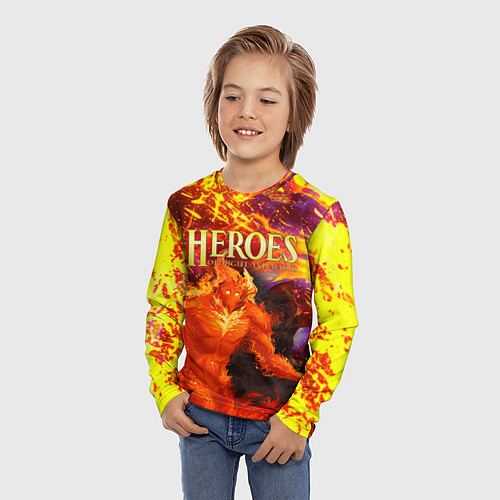 Детский лонгслив HoM Огненный / 3D-принт – фото 3