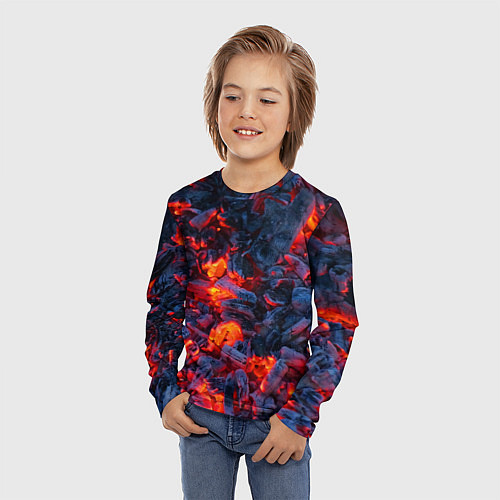 Детский лонгслив Магия углей / 3D-принт – фото 3