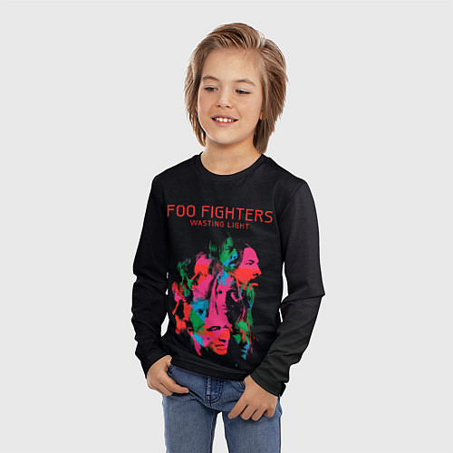 Детский лонгслив Wasting Light - Foo Fighters / 3D-принт – фото 3