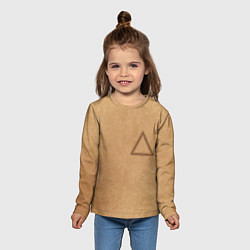 Лонгслив детский Треугольник Игра в кальмара, цвет: 3D-принт — фото 2