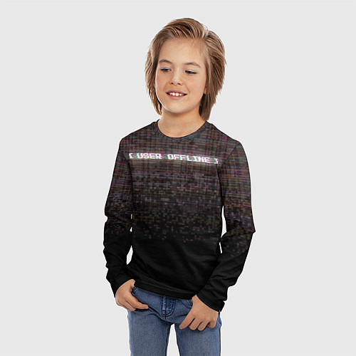 Детский лонгслив Going offline / 3D-принт – фото 3