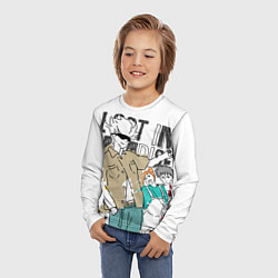 Лонгслив детский Сатору Годжо - Jujutsu Kaisen, цвет: 3D-принт — фото 2