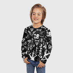 Лонгслив детский BERSERK SYMBOL LOGO БЕРСЕРК СИМВОЛИКА ПАТТЕРН, цвет: 3D-принт — фото 2
