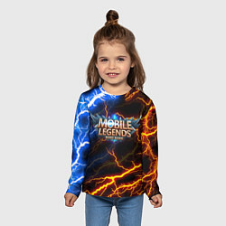 Лонгслив детский Mobile Legends разряды молний flash, цвет: 3D-принт — фото 2