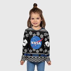 Лонгслив детский НАСА НОВЫЙ ГОД, цвет: 3D-принт — фото 2