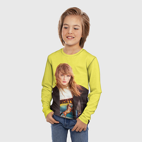 Детский лонгслив Тэйлор на ветру / 3D-принт – фото 3