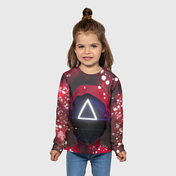 Лонгслив детский ТРЕУГОЛЬНИК ОХРАНА, цвет: 3D-принт — фото 2