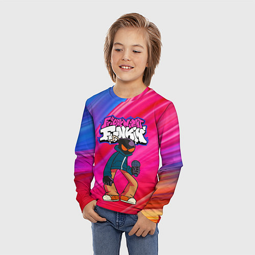 Детский лонгслив Friday Night Funkin Fnf Bomb / 3D-принт – фото 3