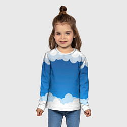 Лонгслив детский Полёт в облаках, цвет: 3D-принт — фото 2