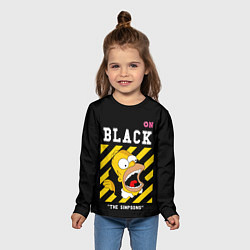 Лонгслив детский Симпсоны х ON BLACK, цвет: 3D-принт — фото 2
