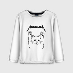 Лонгслив детский Metallica Meowtallica, цвет: 3D-принт