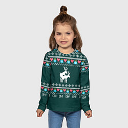 Лонгслив детский Свитер Oh, цвет: 3D-принт — фото 2