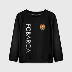 Лонгслив детский FC BARCA BLACK STYLE, цвет: 3D-принт