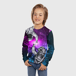 Лонгслив детский Космонавт и водолаз - сотворение, цвет: 3D-принт — фото 2