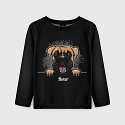 Лонгслив детский Боксёр Boxer, цвет: 3D-принт