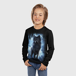 Лонгслив детский ВОЛК БРОДЯГА, цвет: 3D-принт — фото 2