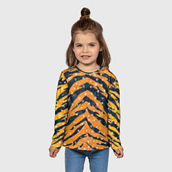 Лонгслив детский Новогодняя шкура тигра, цвет: 3D-принт — фото 2