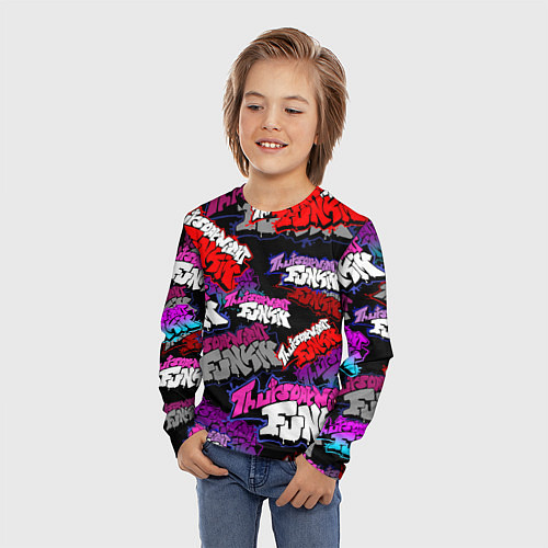 Детский лонгслив Friday Night Funkin FNF / 3D-принт – фото 3